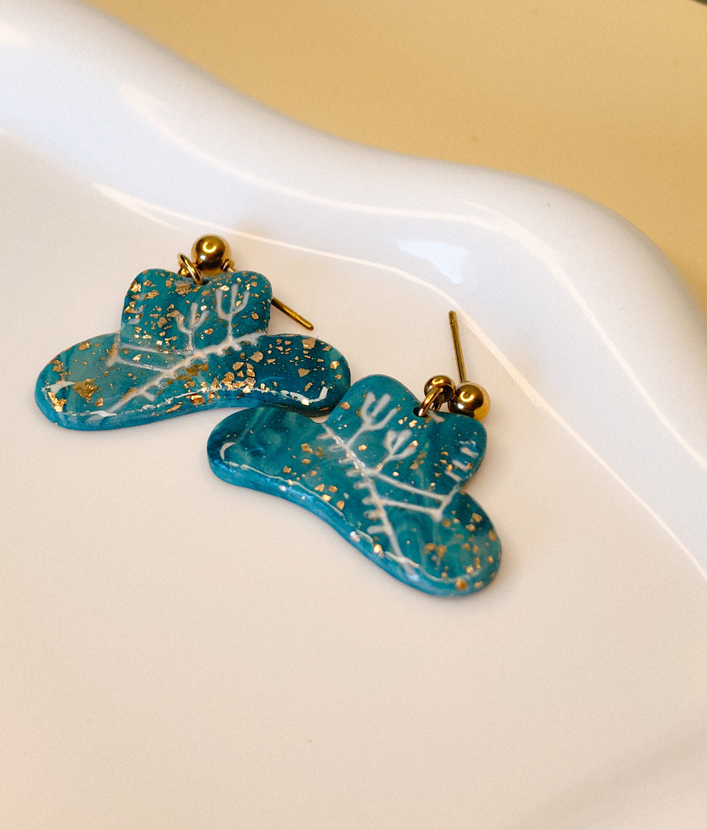 Western Hats & Heels - Blue