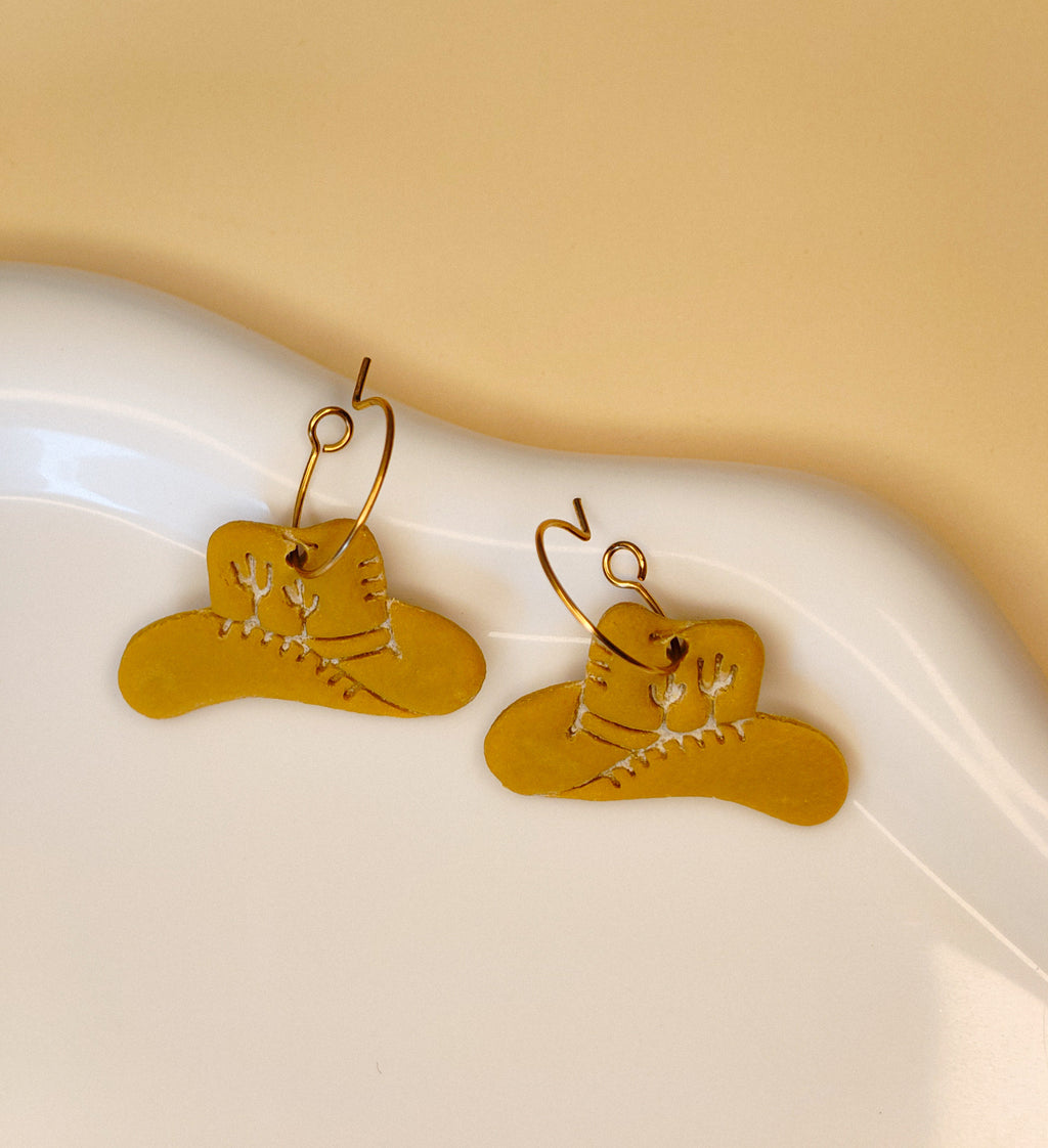 Western Hats & Heels - Yellow