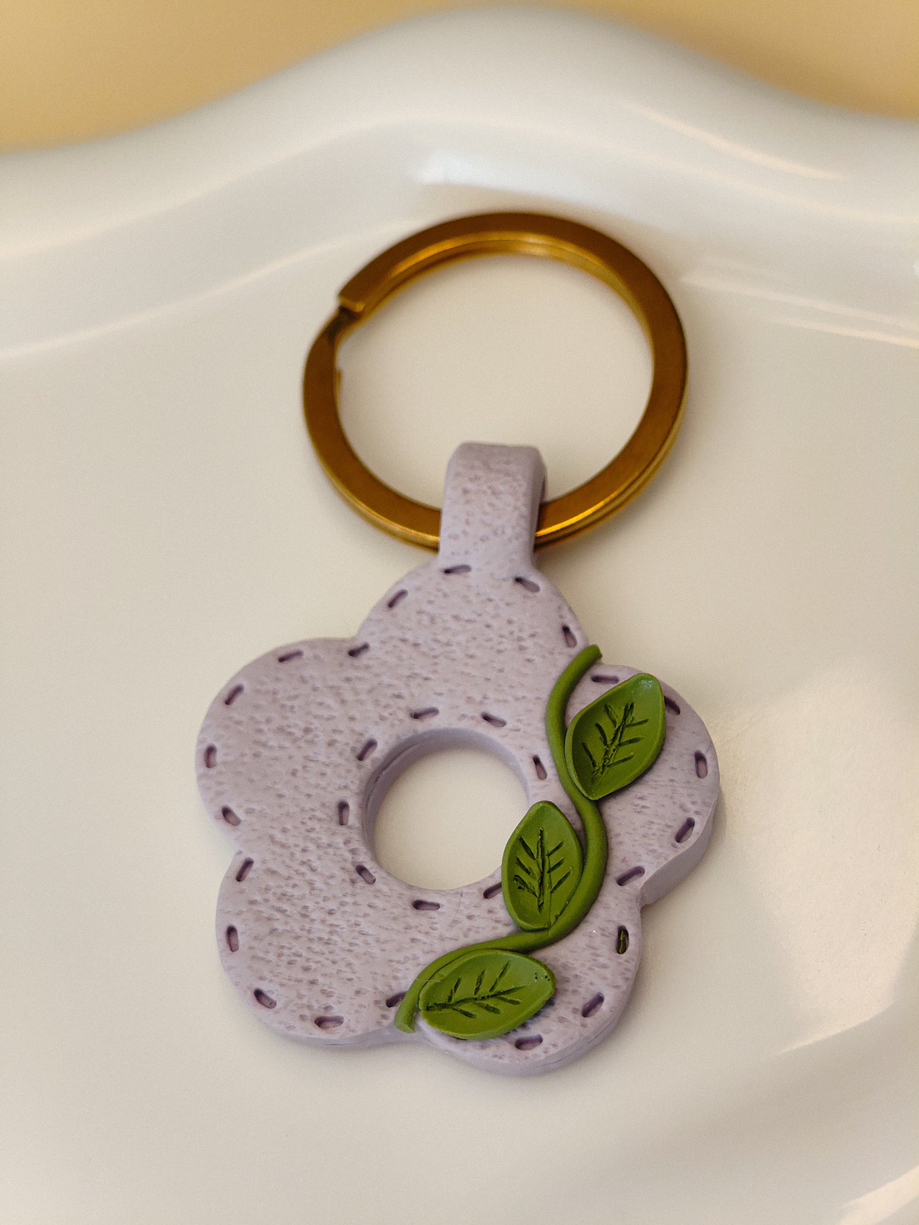 Lavender Blossom Keychain
