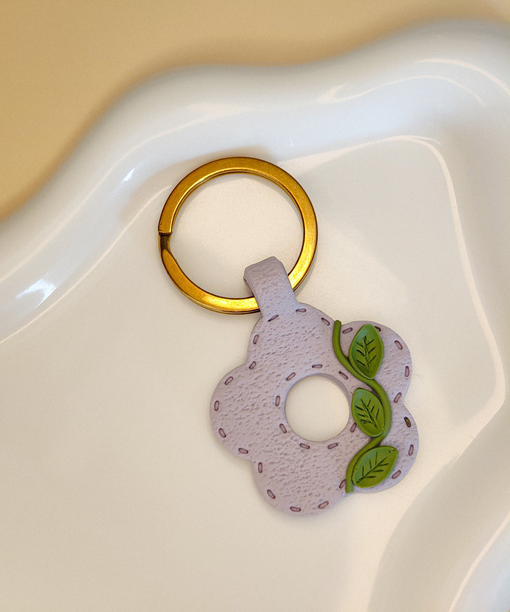Lavender Blossom Keychain