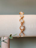 Golden Thread – Double Wave – White - Bracelet