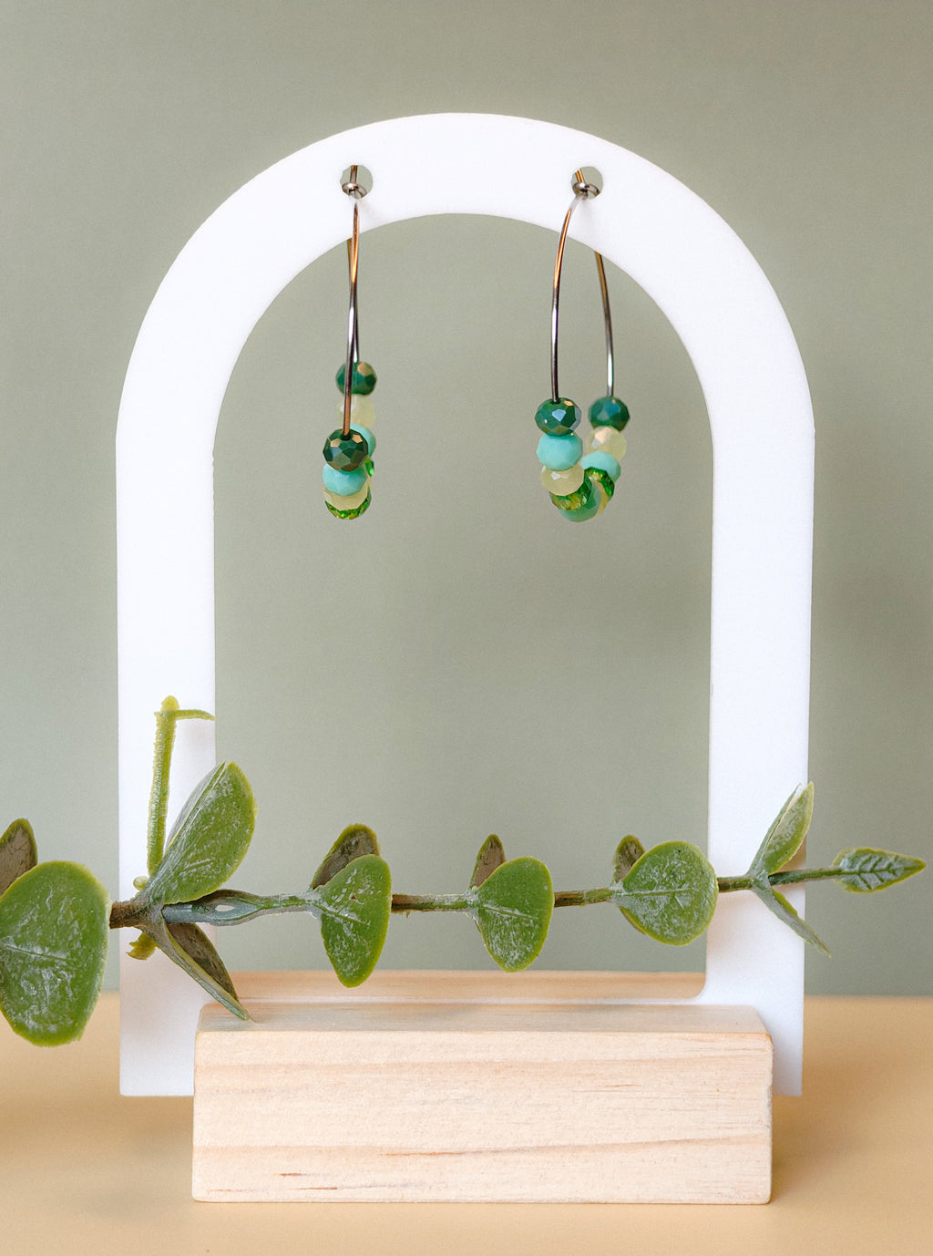 Golden Thread - Beaded Curve - Earrings