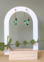 Golden Thread - Beaded Curve - Earrings