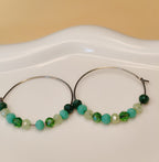 Golden Thread - Beaded Curve - Earrings