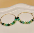 Golden Thread - Beaded Curve - Earrings