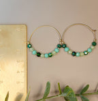 Golden Thread - Beaded Curve - Earrings