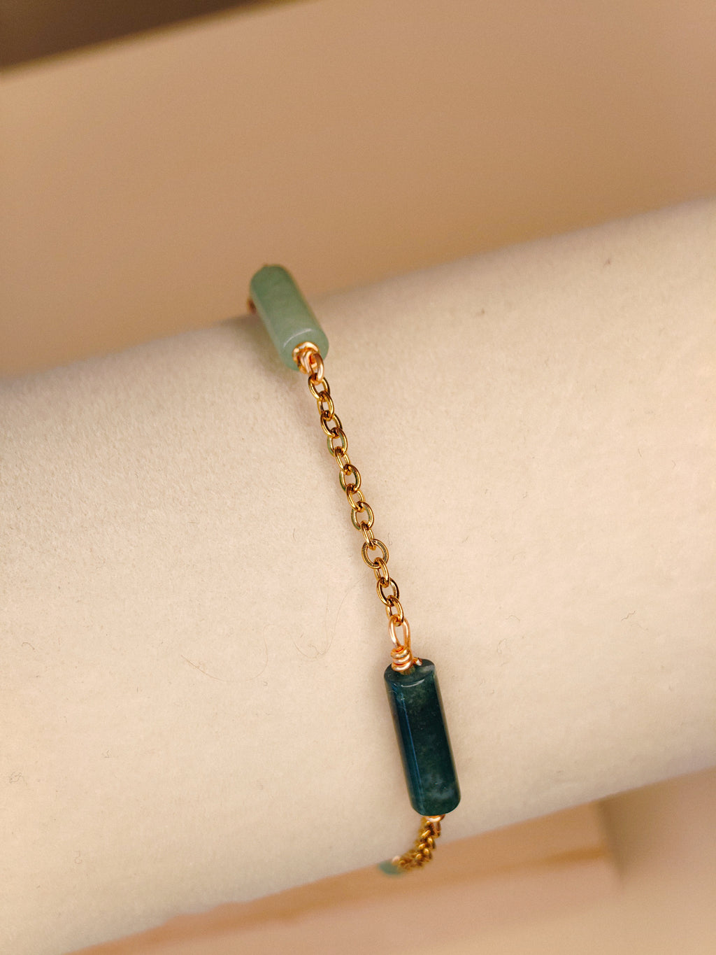 Golden Thread - Bar - Green Mix - Bracelet