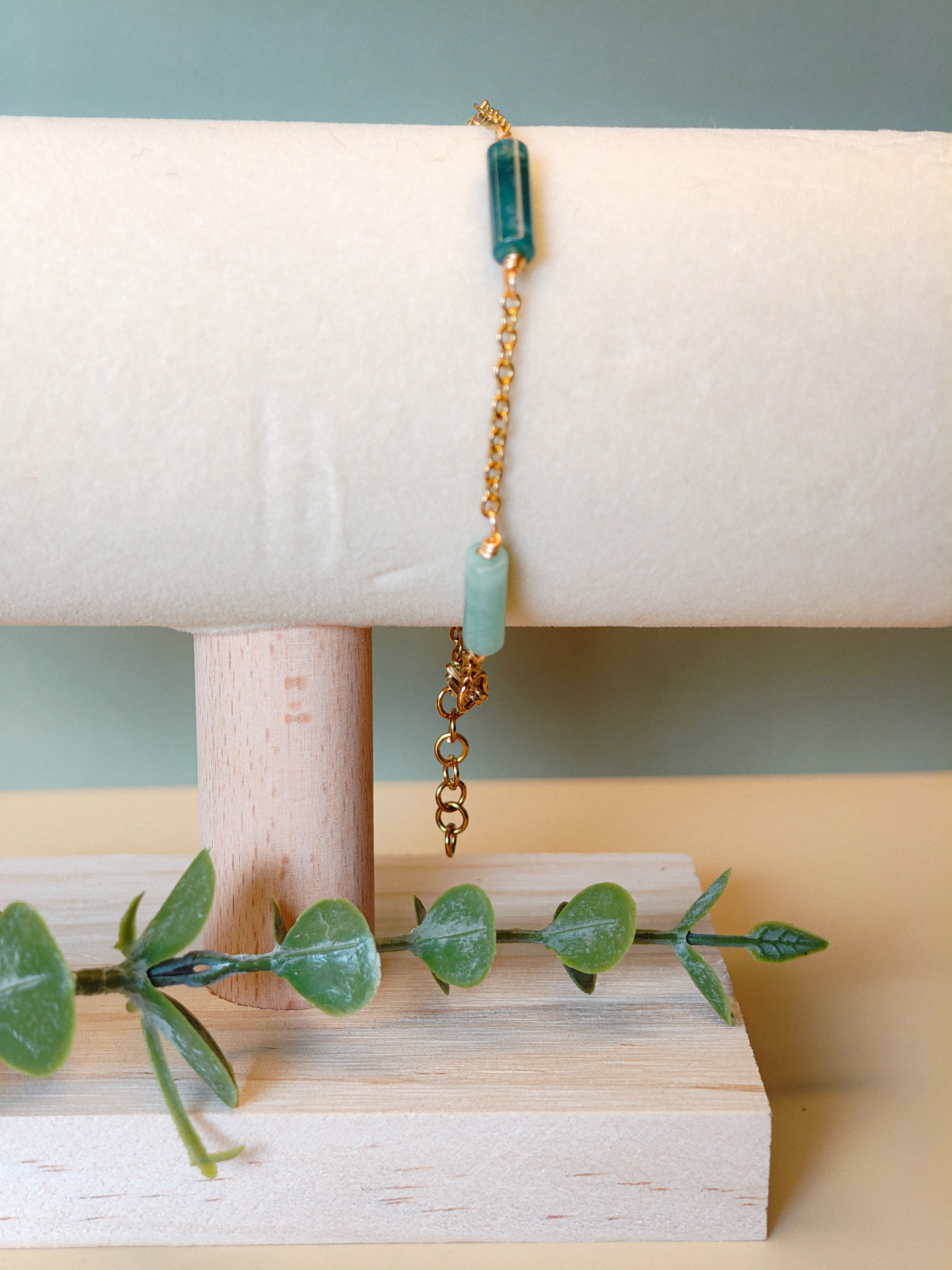 Golden Thread - Bar - Green Mix - Bracelet