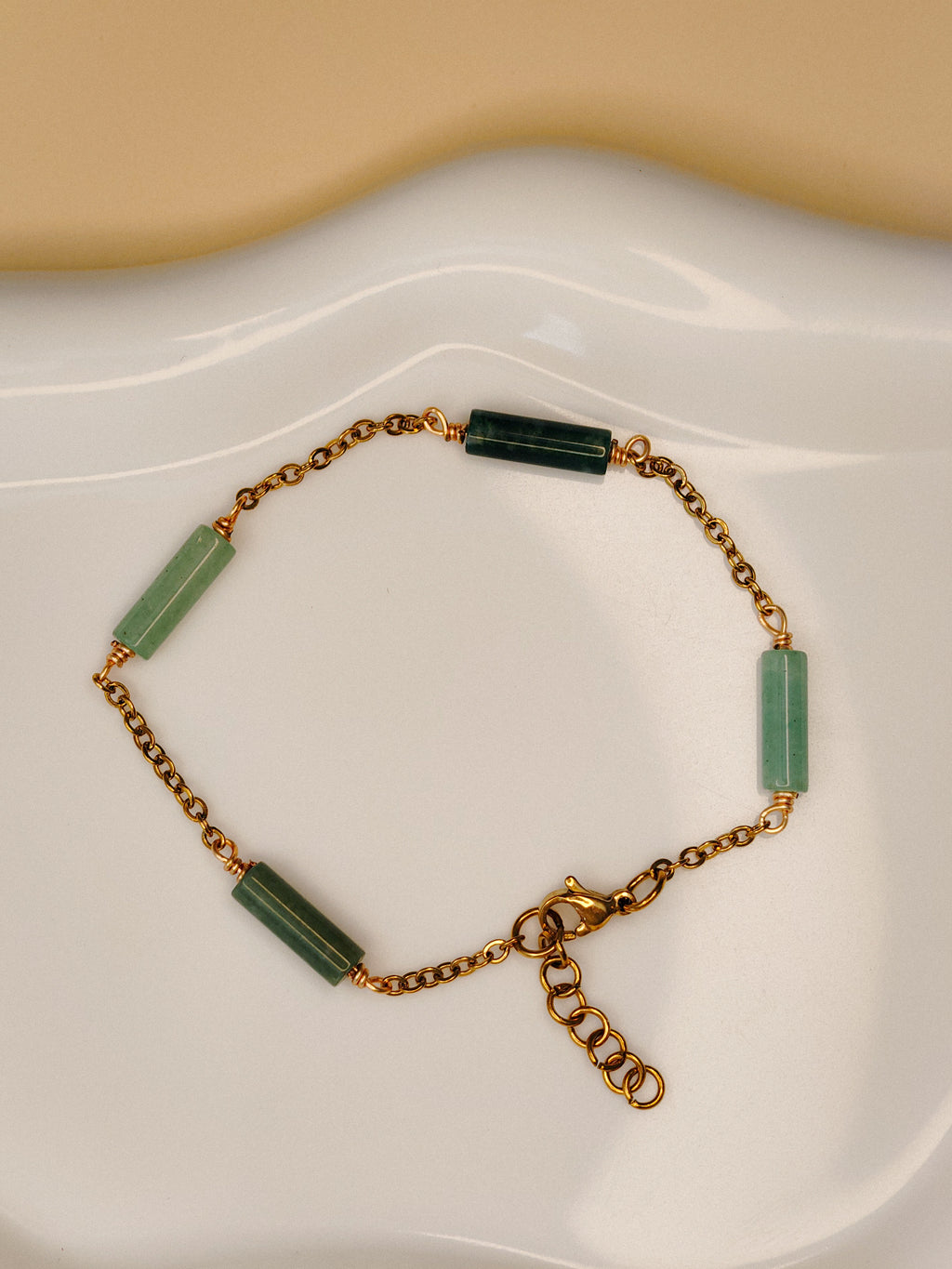 Golden Thread - Bar - Green Mix - Bracelet