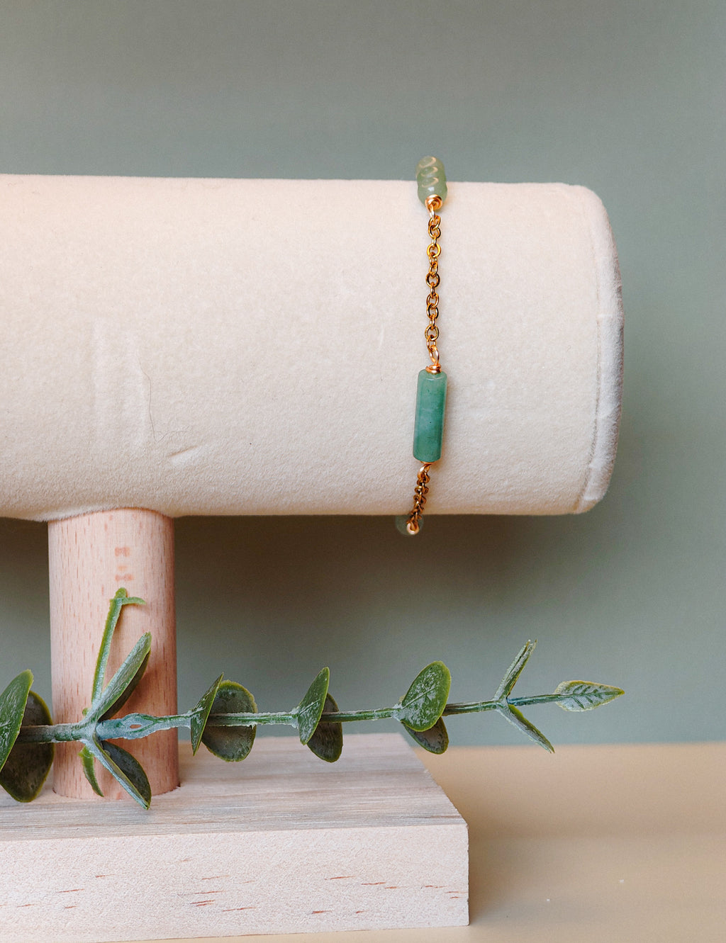 Golden Thread - Cluster - Light Green - Bracelet