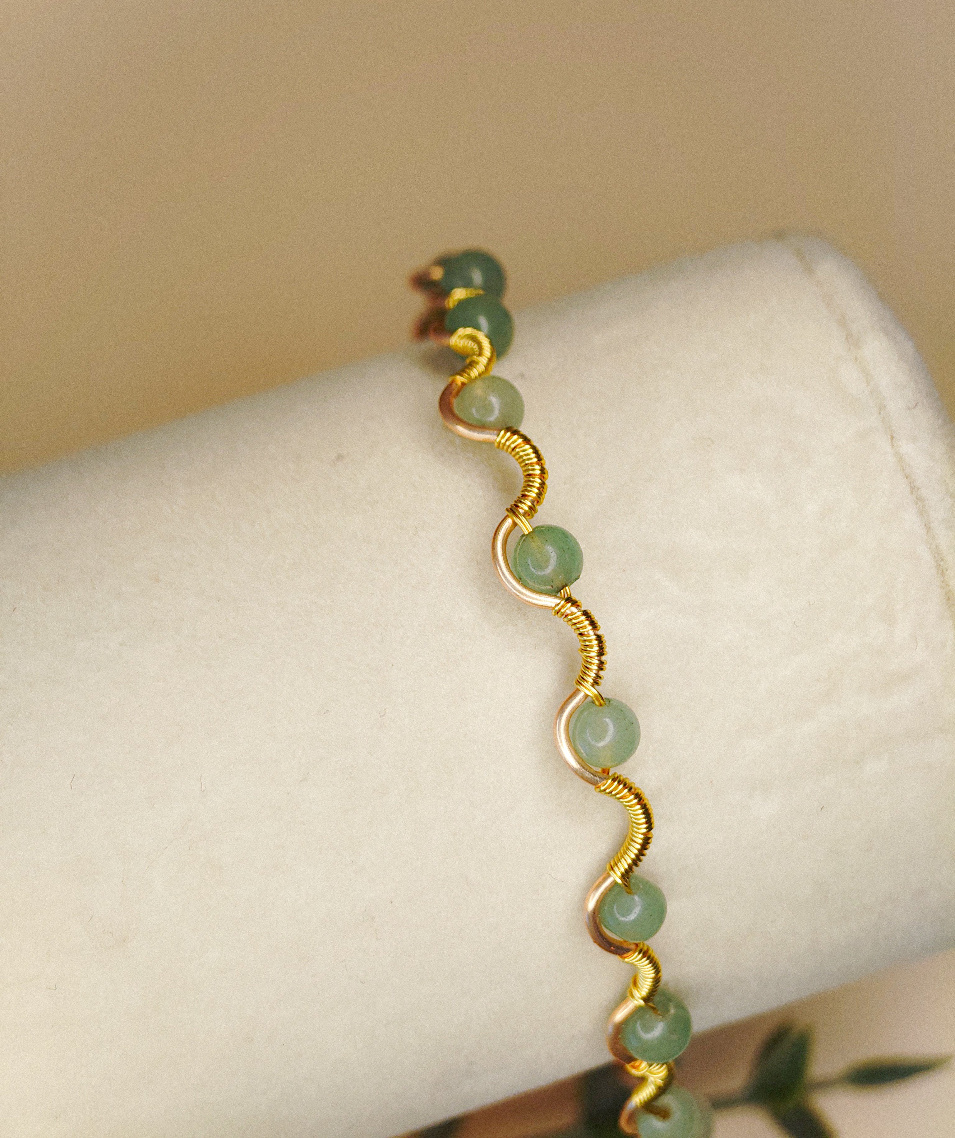 Golden Thread - Wave - Light Green - Bracelet