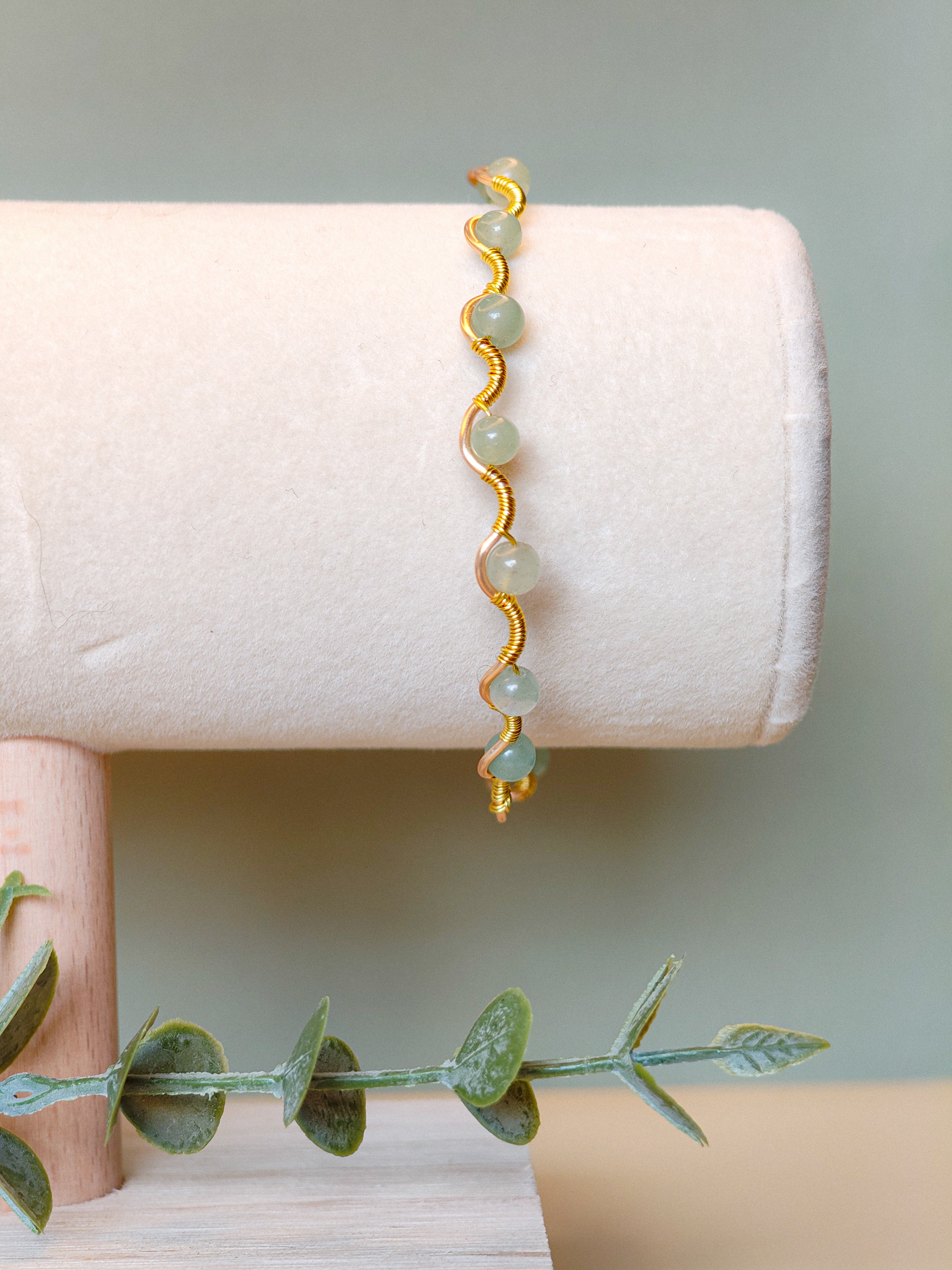Golden Thread - Wave - Light Green - Bracelet