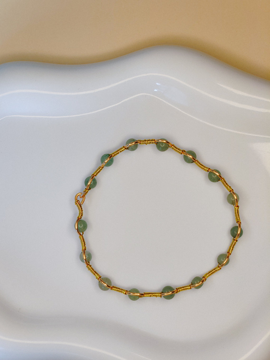 Golden Thread - Wave - Light Green - Bracelet
