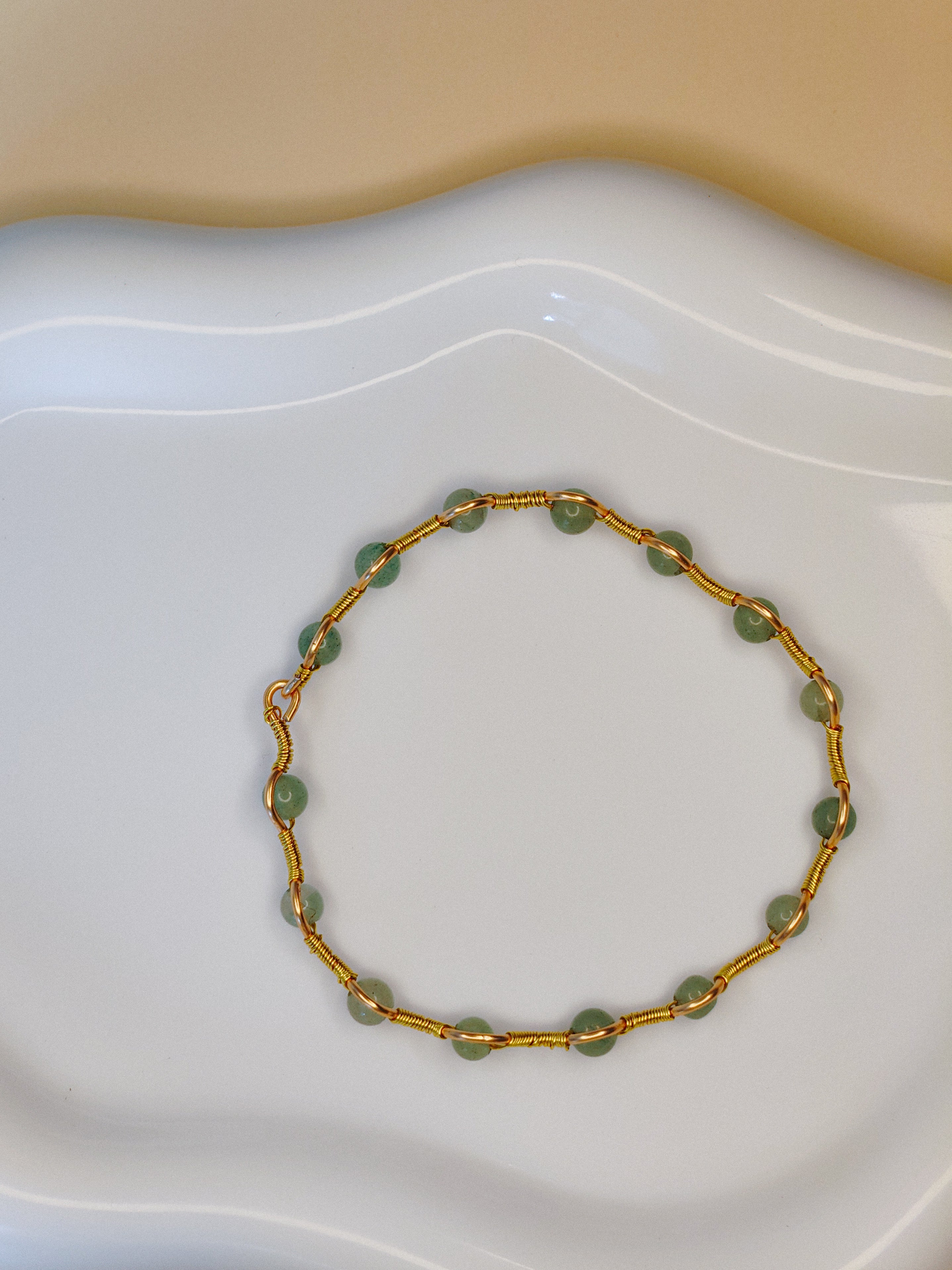 Golden Thread - Wave - Light Green - Bracelet