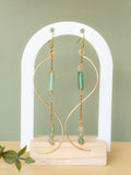 Golden Thread - Wave - Light Green - Earrings