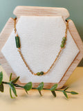 Golden Thraed - Cluster - Green - Necklace