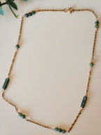 Golden Thraed - Cluster - Green - Necklace