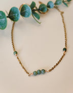 Golden Thread - Balance - Green - Necklace