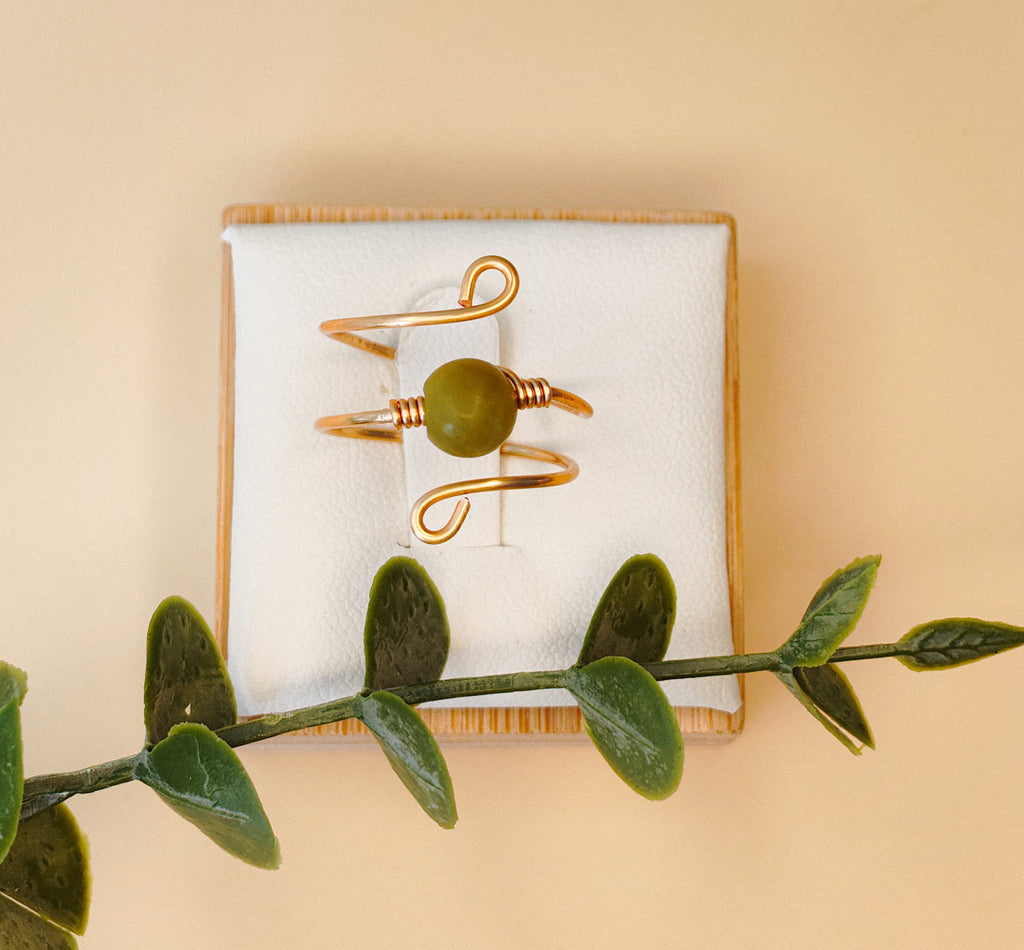 Golden Thread - Flow - Green - Ring