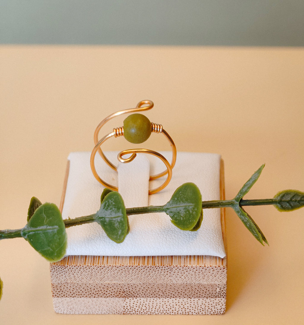 Golden Thread - Flow - Green - Ring
