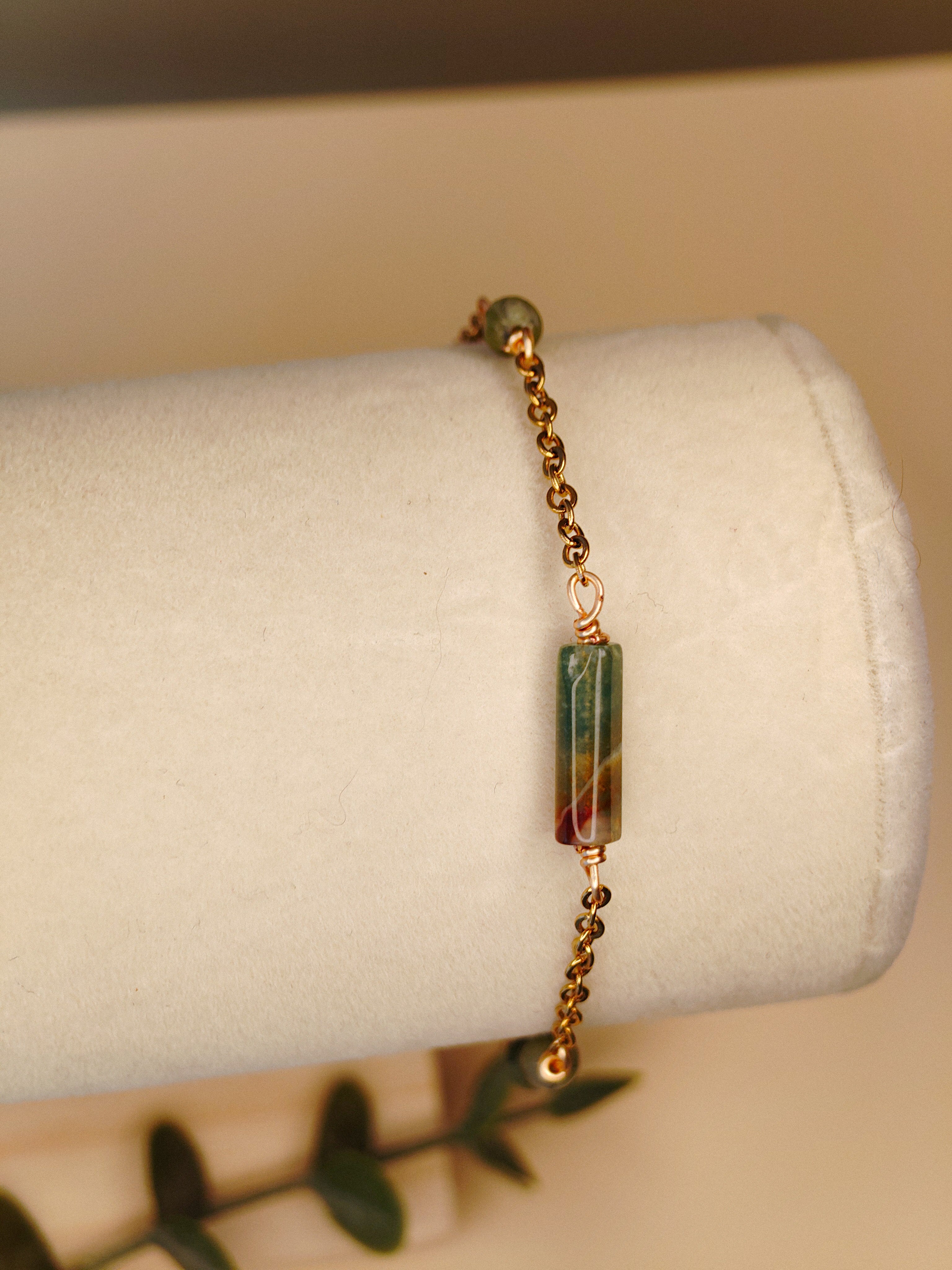 Golden Thread - Cluster - Green - Bracelet