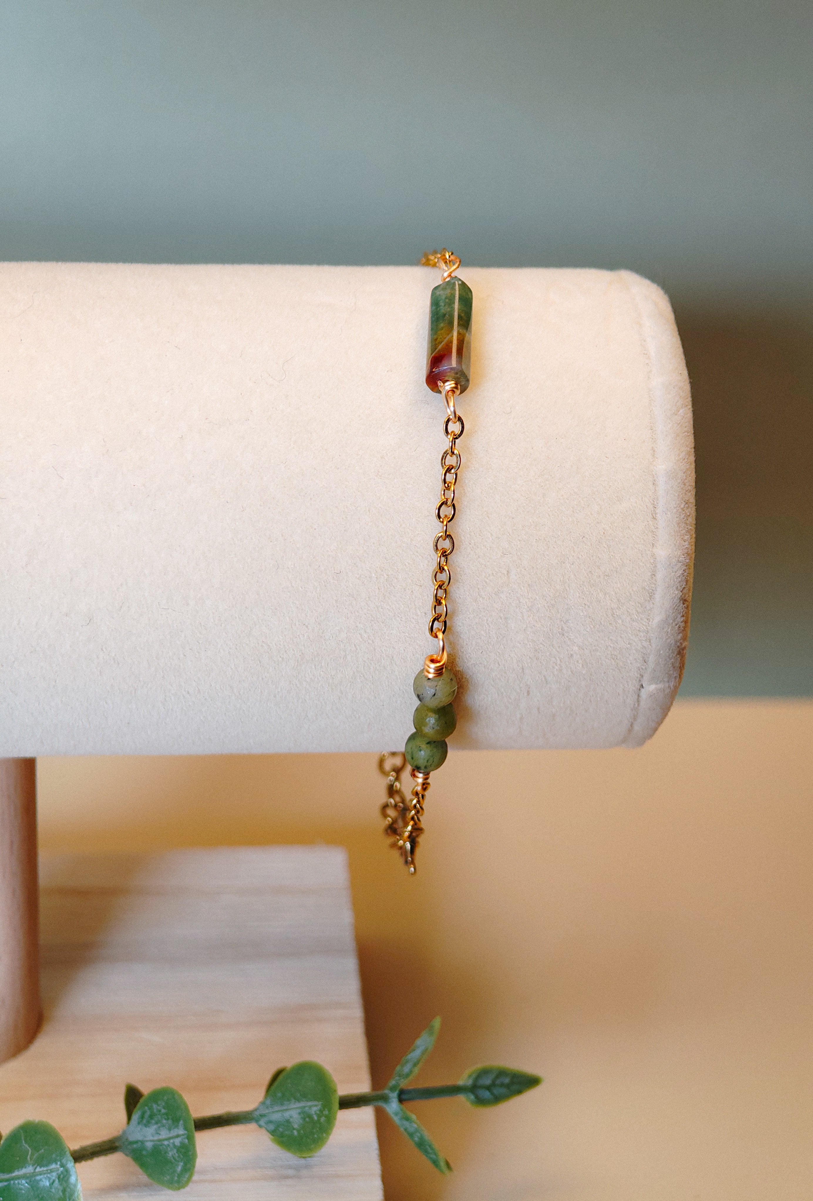 Golden Thread - Cluster - Green - Bracelet