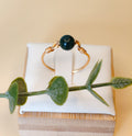 Golden Thread - Loop - Dark Green - Ring