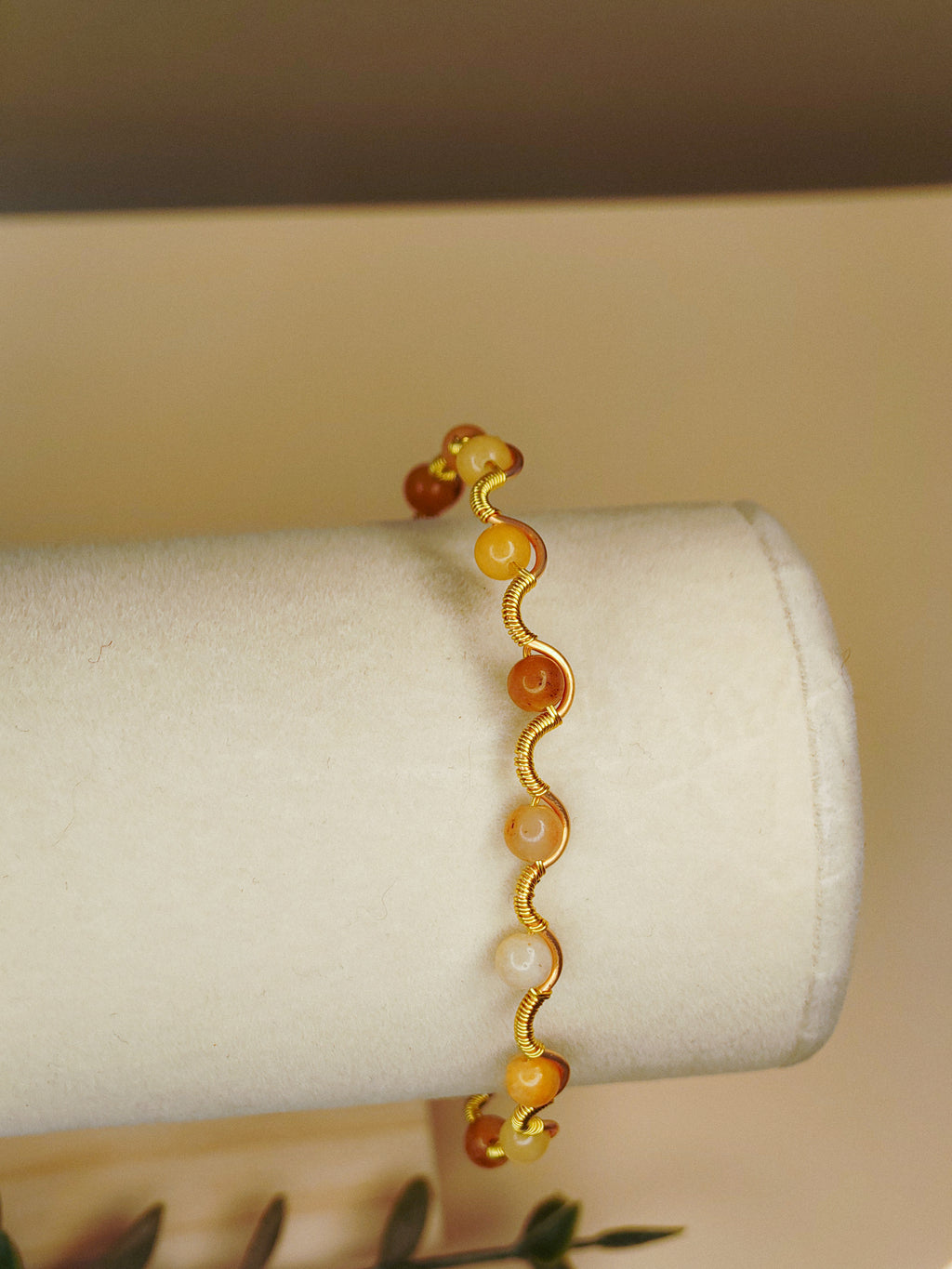Golden Thread - Wave - Honey - Bracelet